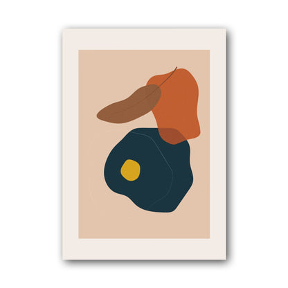Terracotta Navy Offset Stack Abstract Poster