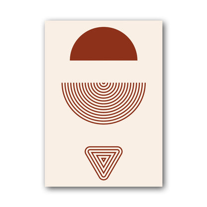 Terracotta Split Sun Poster