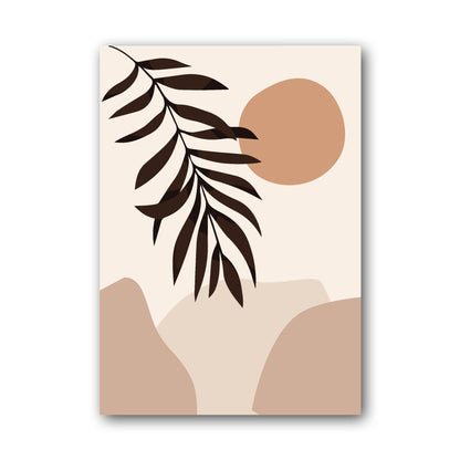 Beige Palm Shadow Abstract Poster