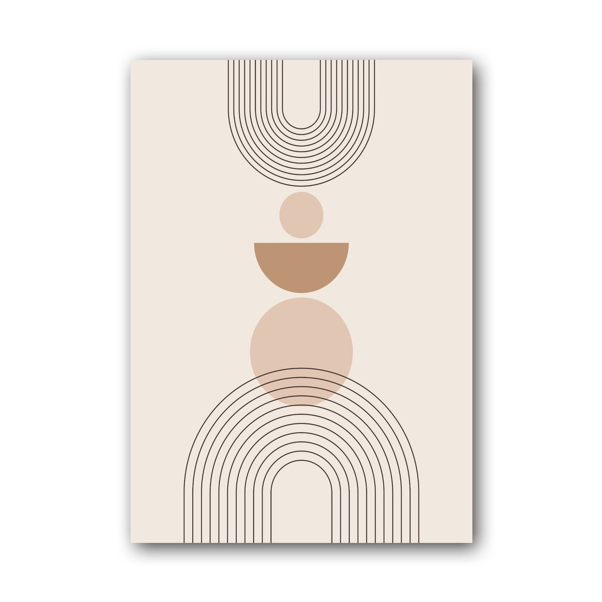 Sand Stacked Circle Arch Poster