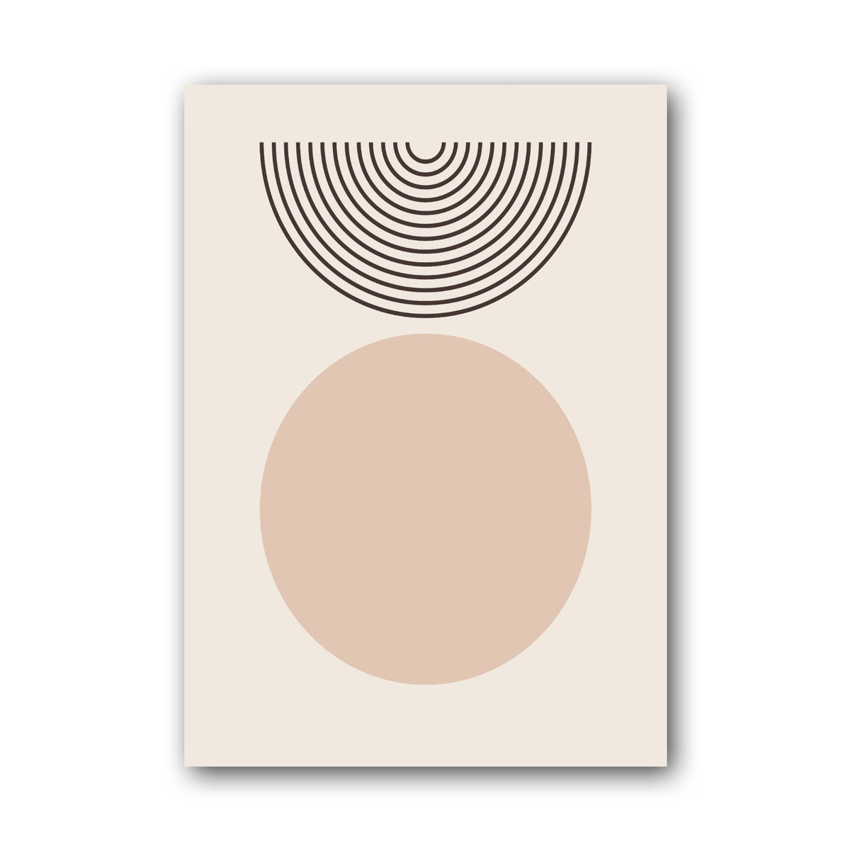 Blush Circle Half-Moon Poster