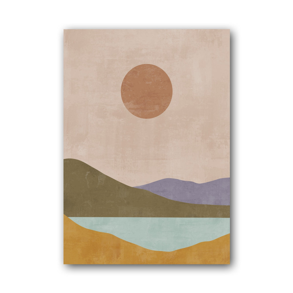 Earth Tone Layered Hills Poster