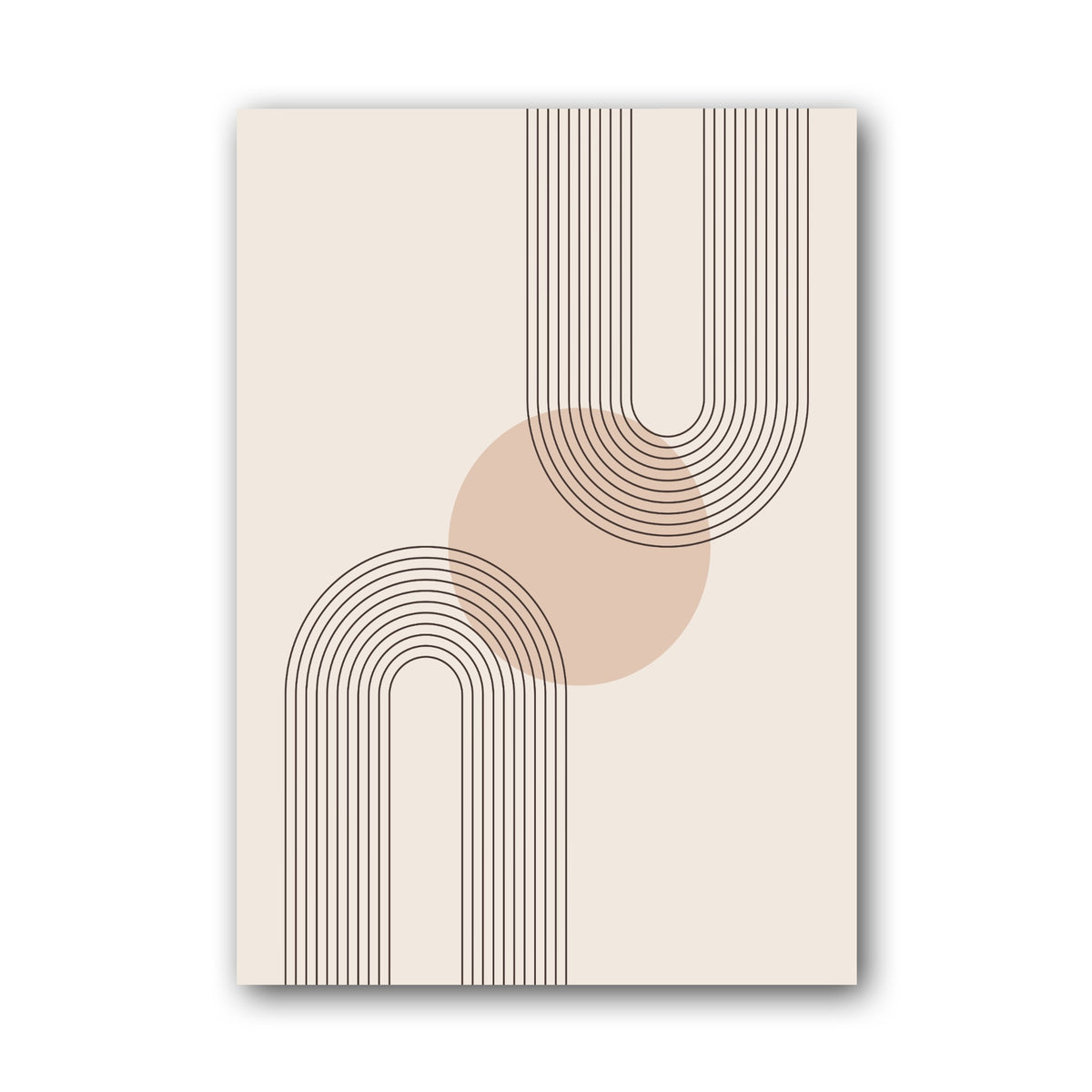 Peach Centre Crossing Lines Poster