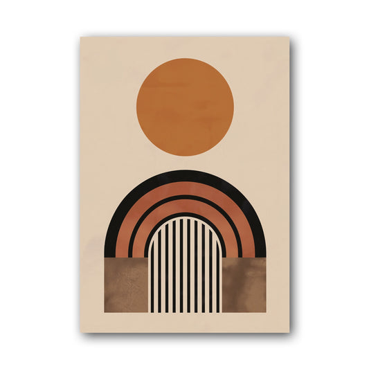 Ochre Orb and Rainbow Poster