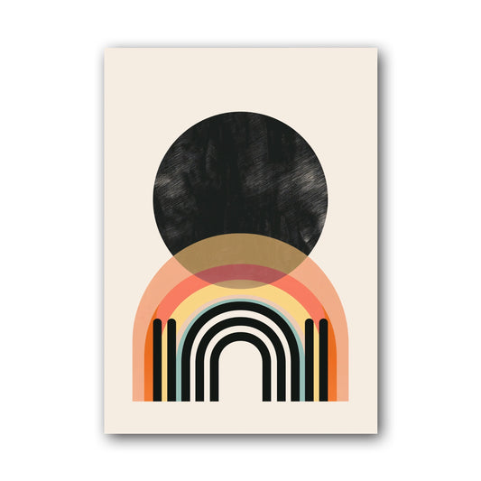 Black Orb Pastel Rainbow Poster