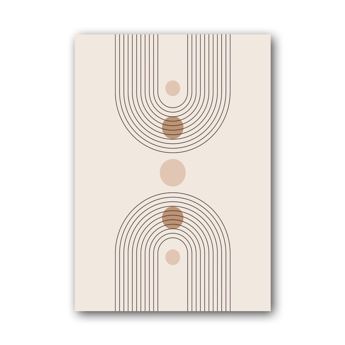 Taupe Double Arch Dot Poster