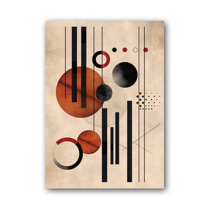 Rust Musical Line Abstract Poster
