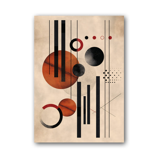 Rust Musical Line Abstract Poster