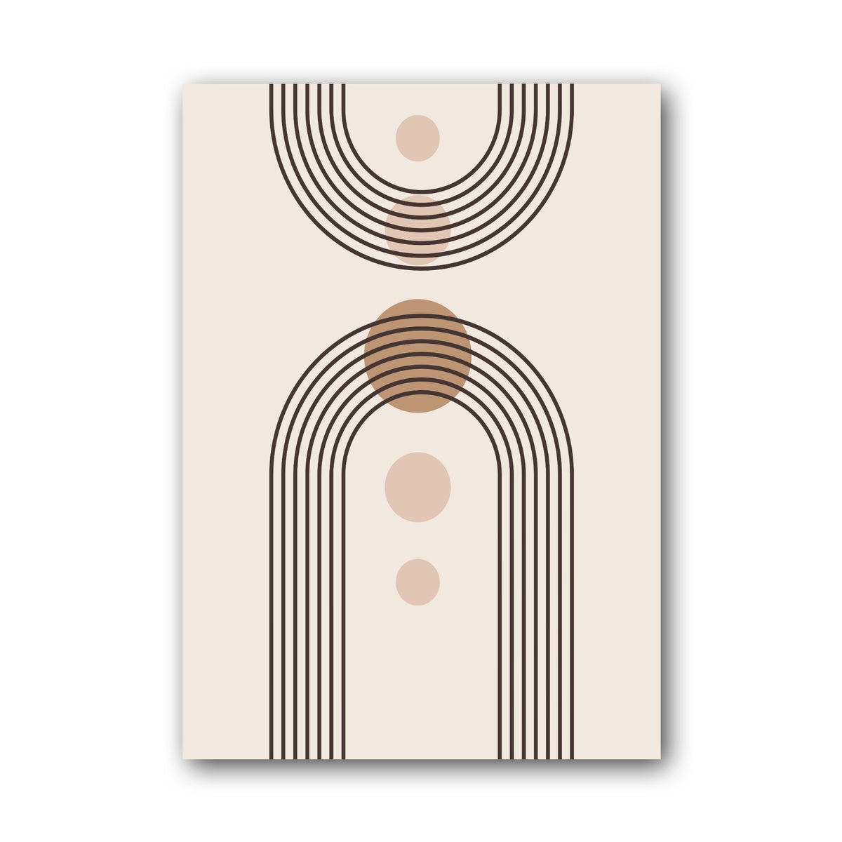 Taupe Mirrored Arch Medallion Poster