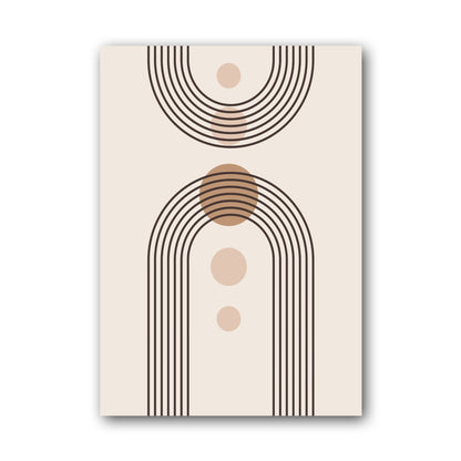 Taupe Mirrored Arch Medallion Poster