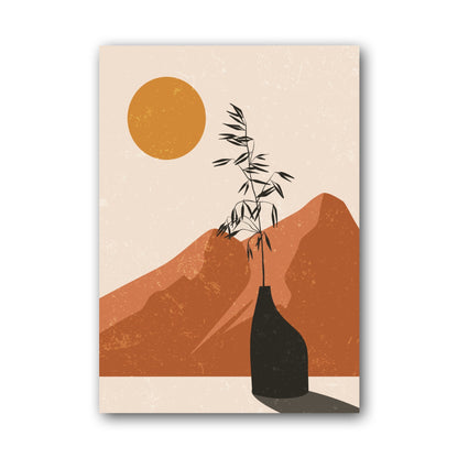 Golden Sun Desert Vase Poster
