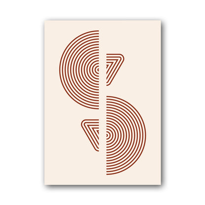 Blush Mirrored Curves Abstract Poster