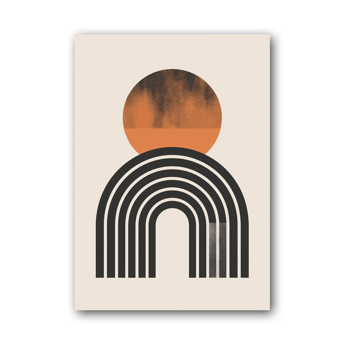 Rust Rising Sun Arch Poster