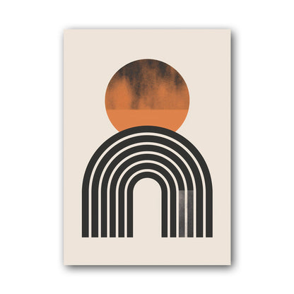 Rust Rising Sun Arch Poster