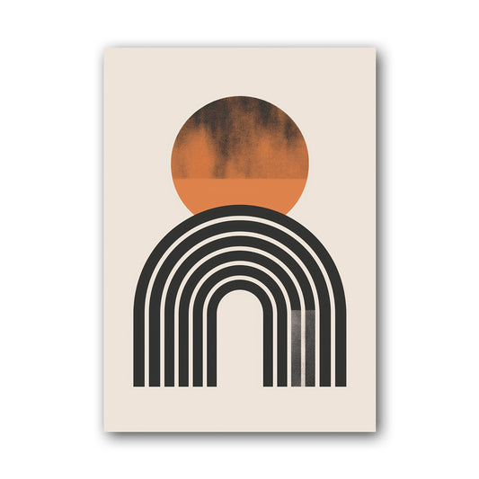 Rust Rising Sun Arch Poster