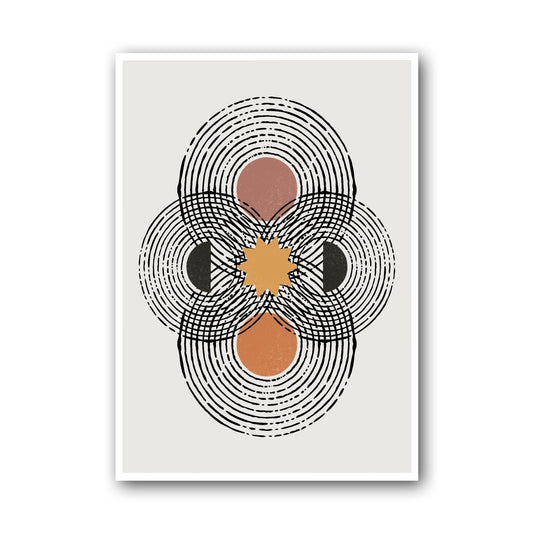 Grey Layered Rosette Poster