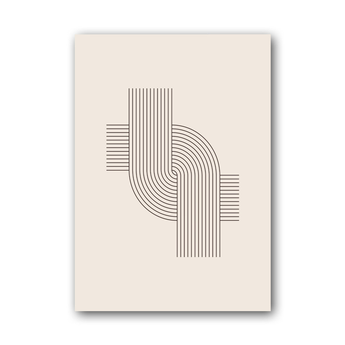 Grey Offset Step Lines Poster