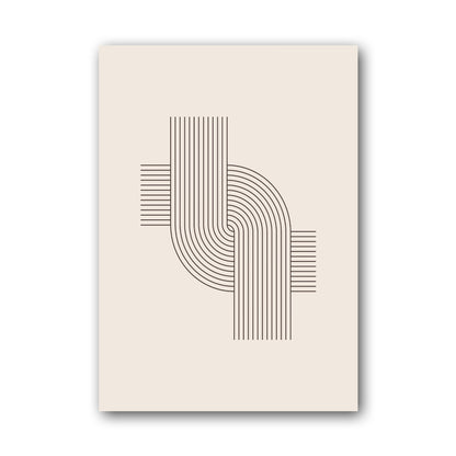 Grey Offset Step Lines Poster