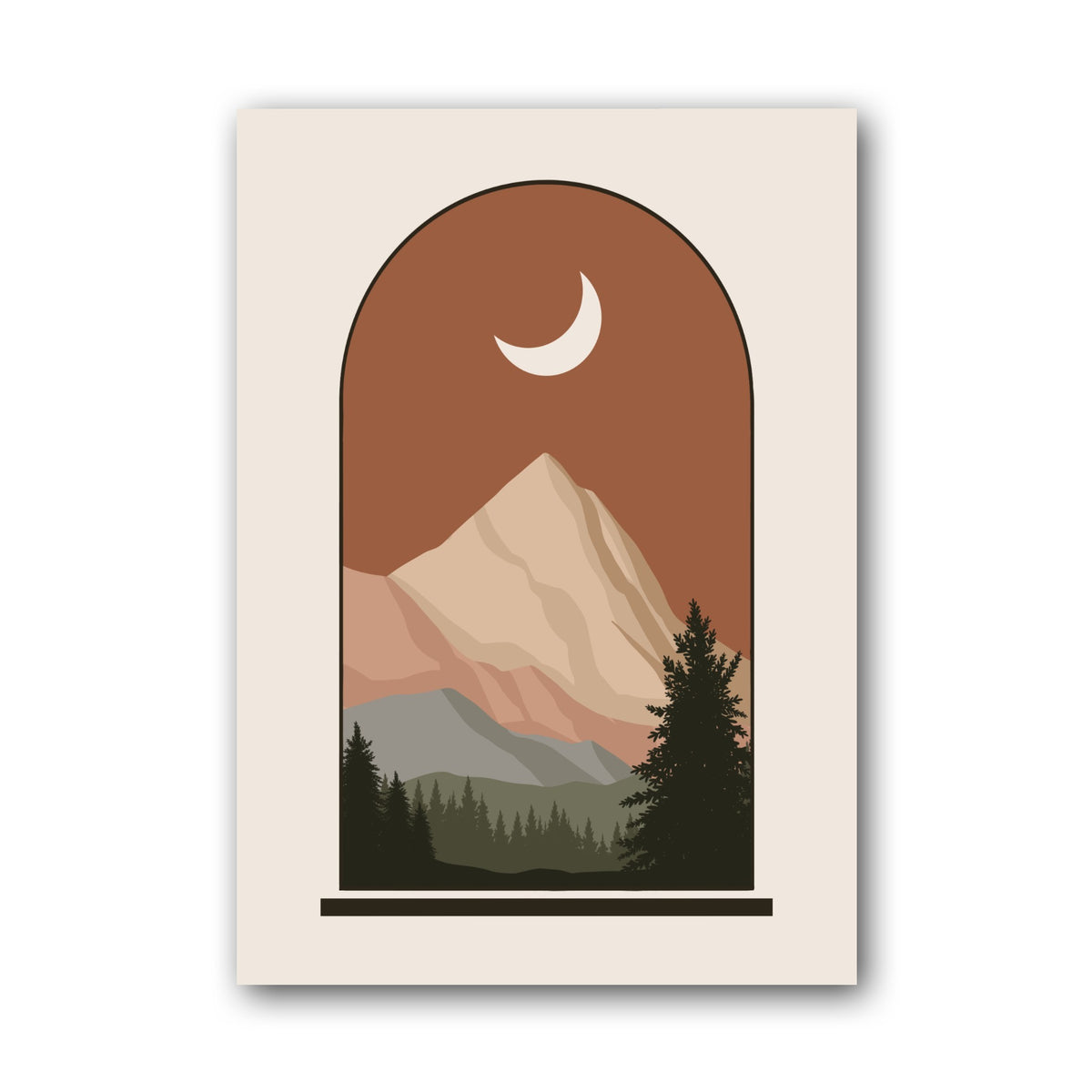 Brown Arch Mountain Landscape Poster