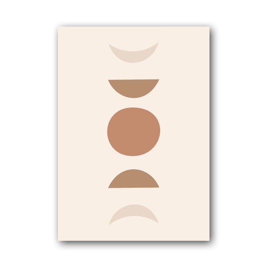 Beige Stacked Moon Shapes Poster