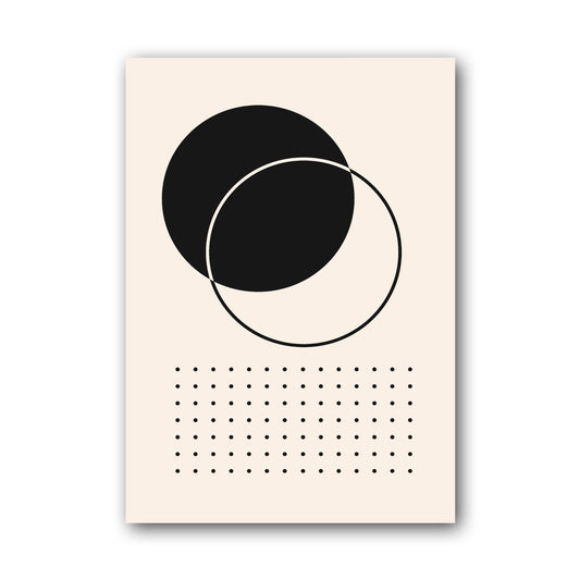 Black Overlapping Circles Poster