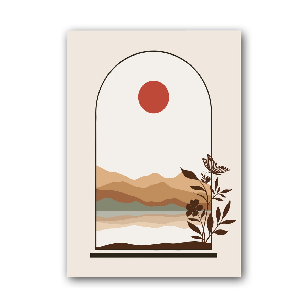 Cream Arch Desert Branch Poster