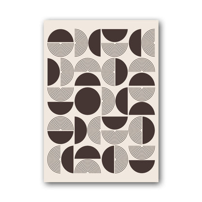 Brown Cream Geometric Tile Poster