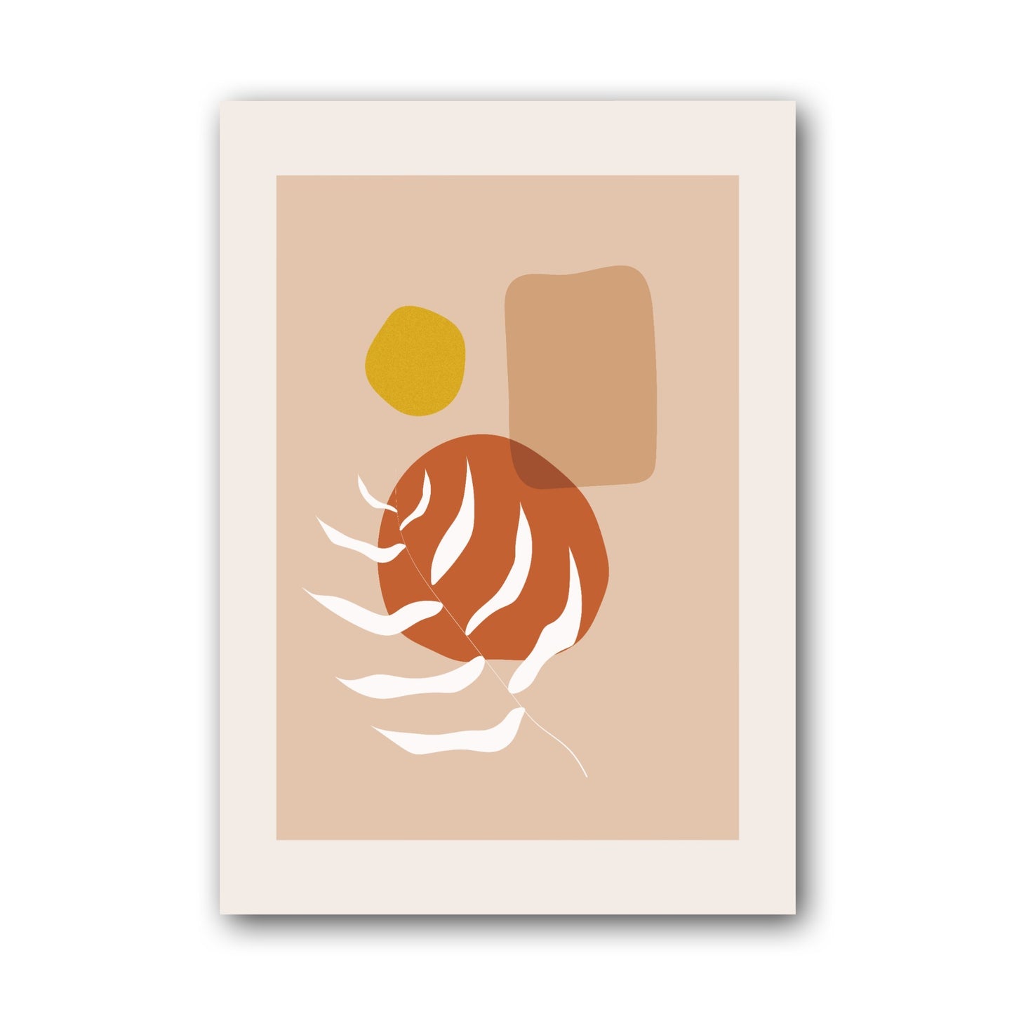 Orange Linear Swirl Organic Abstract Poster