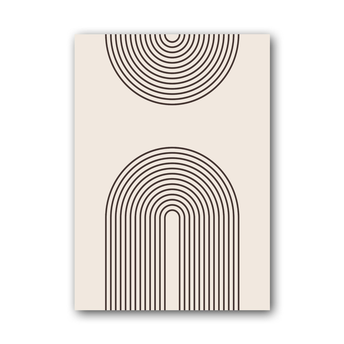 Grey Twin Arch Line Poster