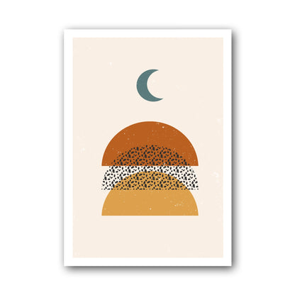 Ochre Moonlit Horizon Poster