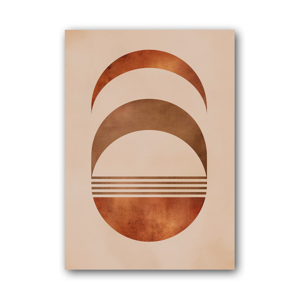 Brown Crescent Stack Poster