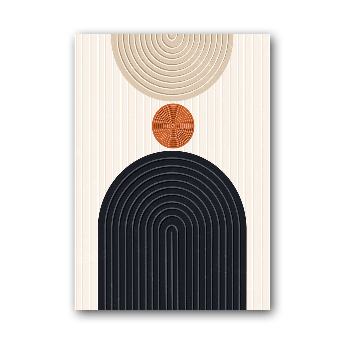 Orange Dot and Navy Arch Poster
