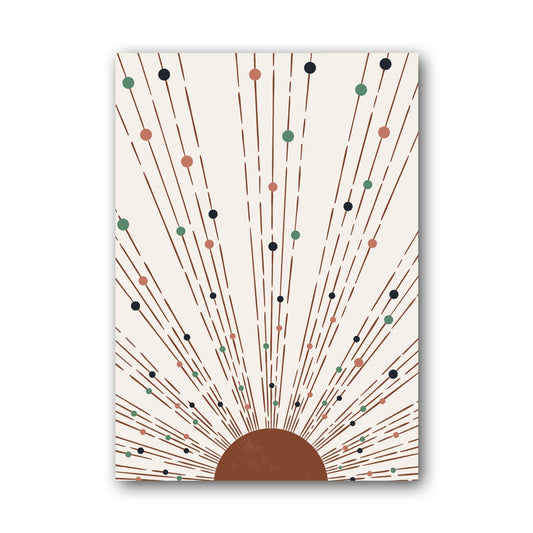 Blush Radiating Line Abstract Poster