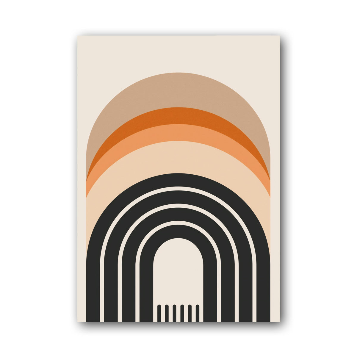 Orange Layered Rainbow Poster