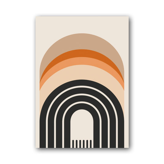 Orange Layered Rainbow Poster