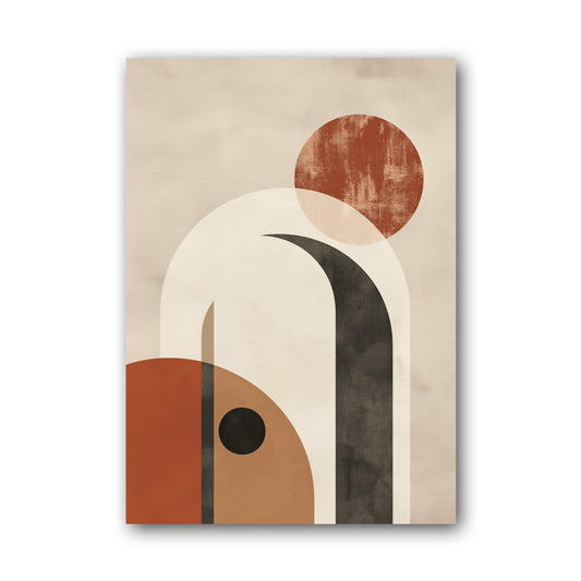 Rust Organic Arch Composition Poster