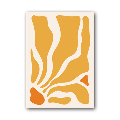Mustard Flowing Petal Abstract Poster
