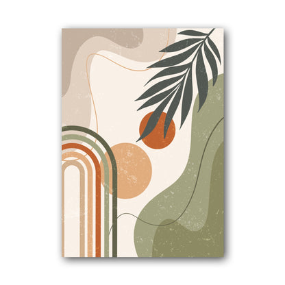Green Leaf and Rainbow Poster