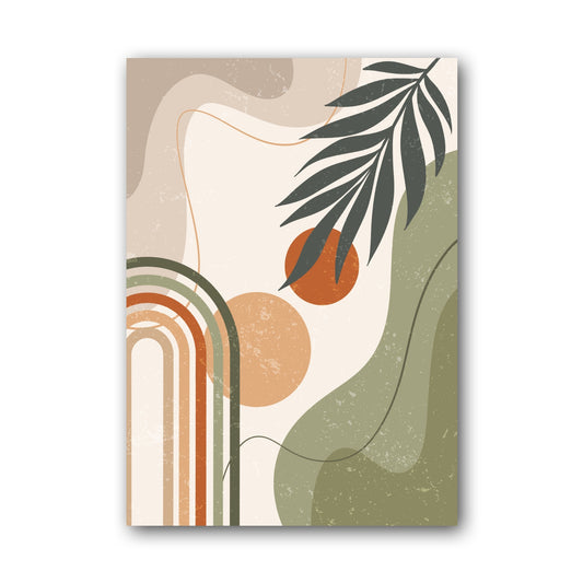 Green Leaf and Rainbow Poster