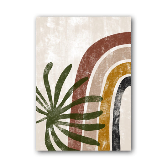 Green Rust Rainbow Botanical Abstract Poster