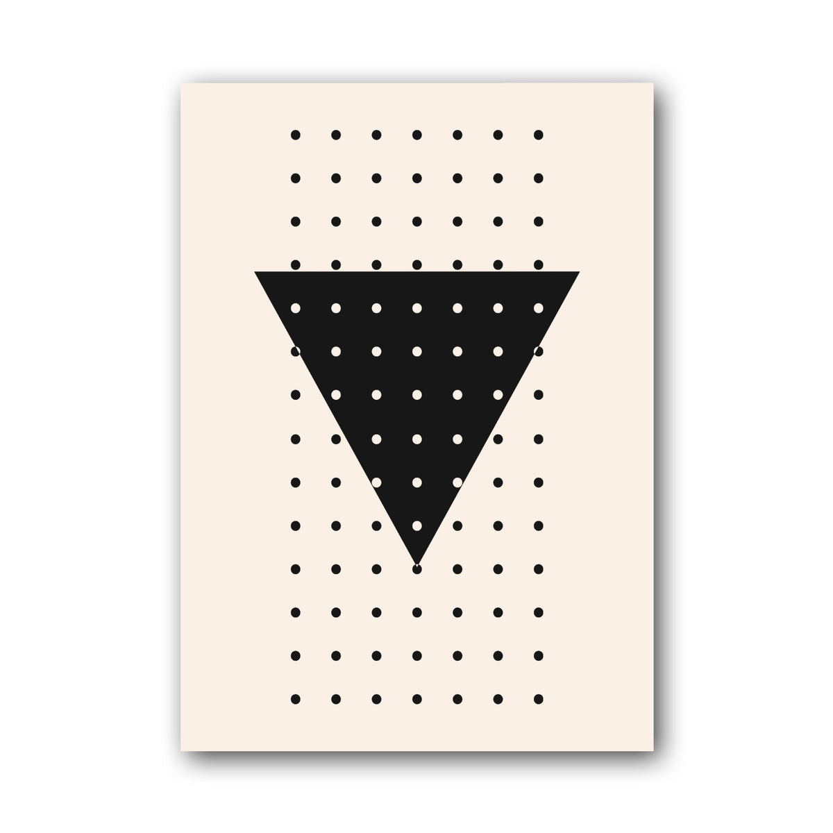 Black Dotted Triangle Graphic Poster