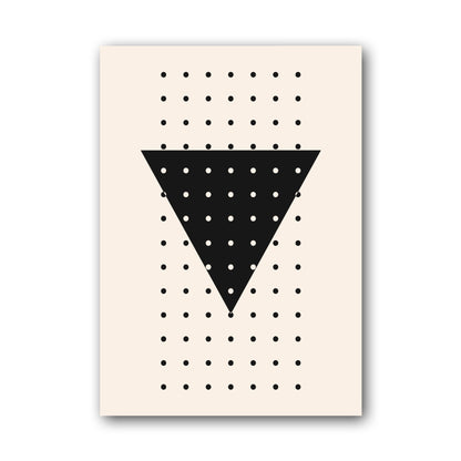 Black Dotted Triangle Graphic Poster