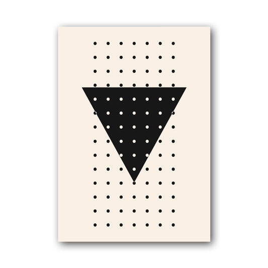 Black Dotted Triangle Graphic Poster