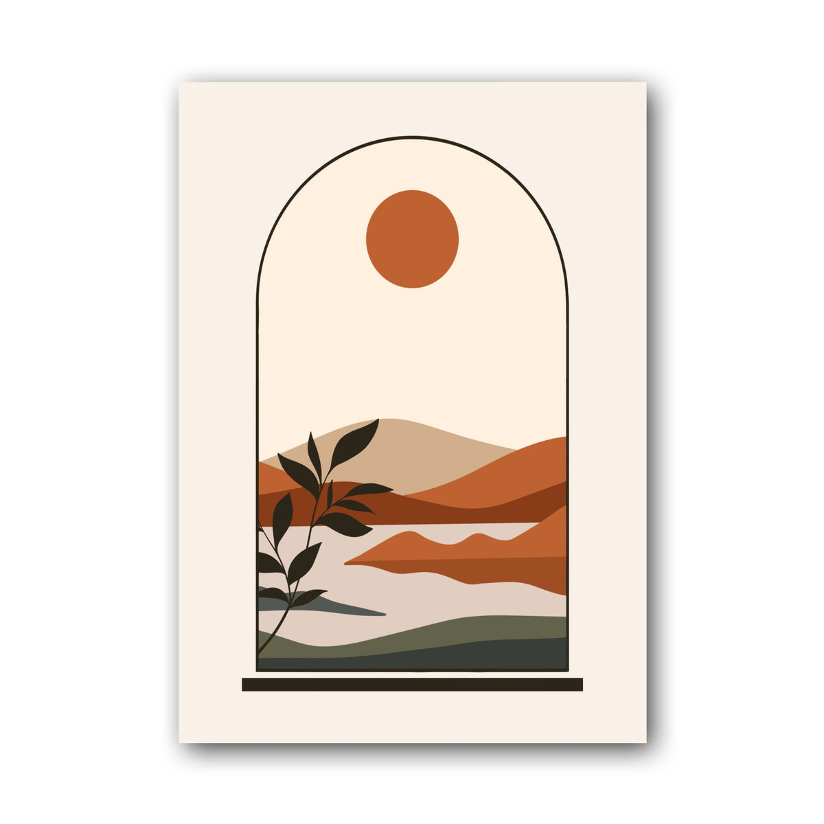 Rust Arch Layered Desert Poster