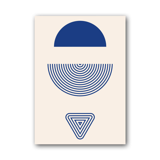 Blue Split Circle Balance Poster