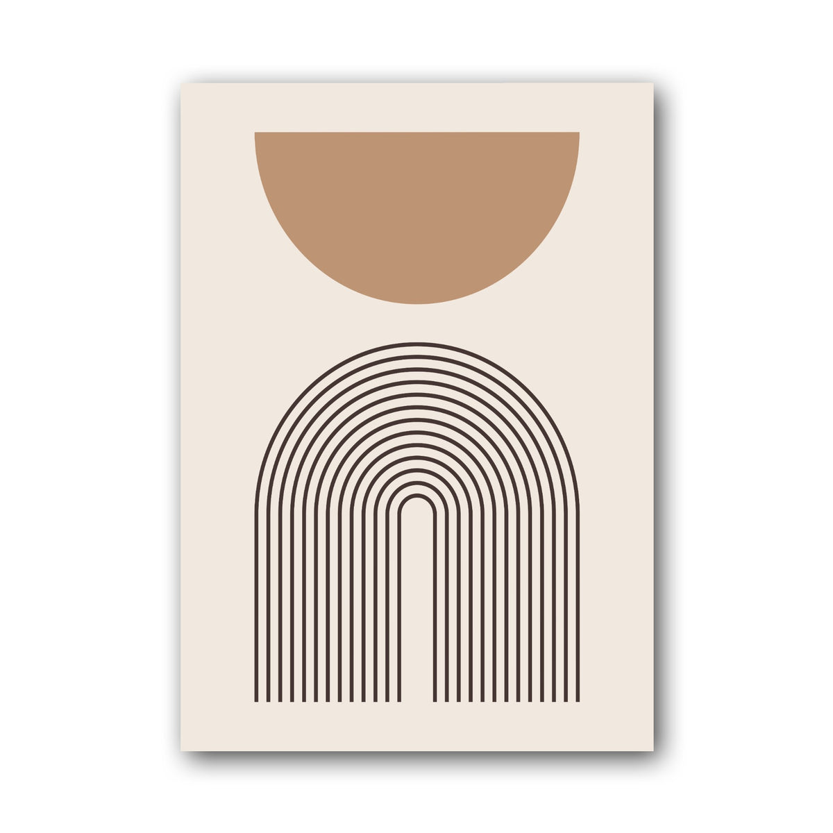 Taupe Bowl Rainbow Arch Poster