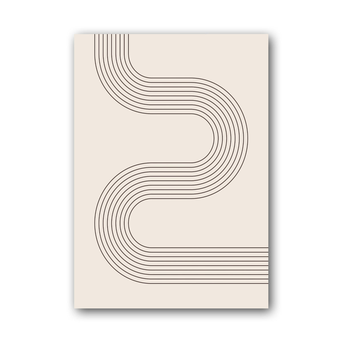 Taupe Winding S-Line Poster