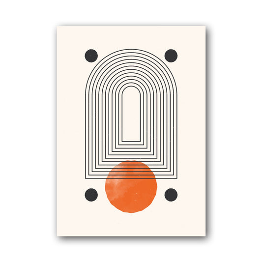 Orange Arched Portal Abstract Poster