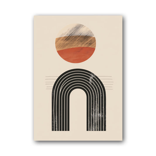 Rust Sun and Tall Arch Poster