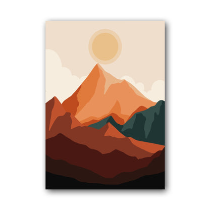 Orange Mountain Layers Poster